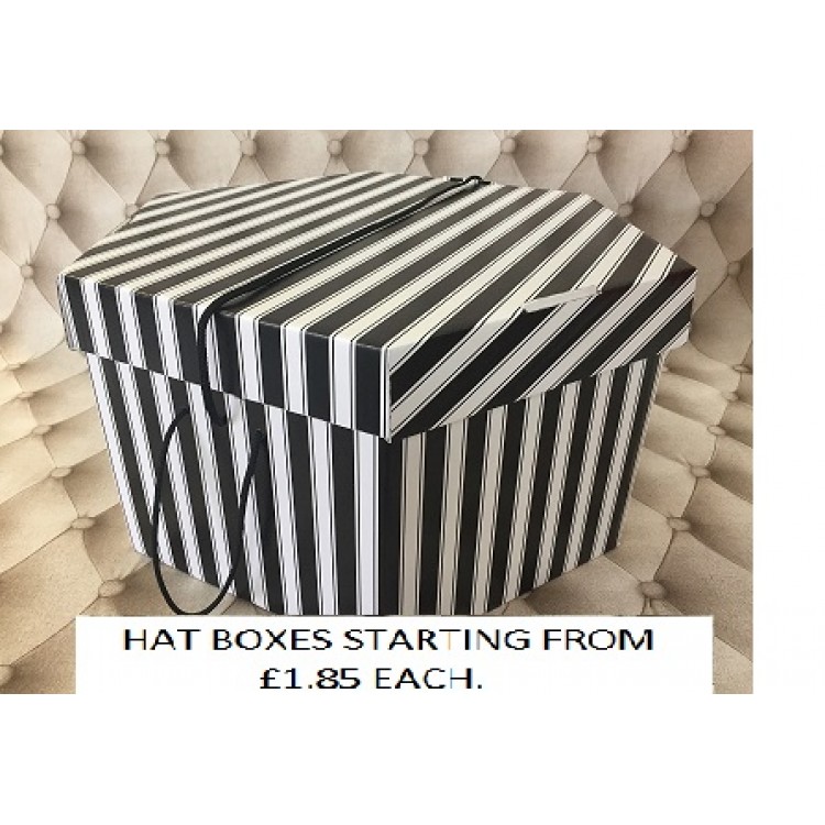 Elegant Black and White Hat box