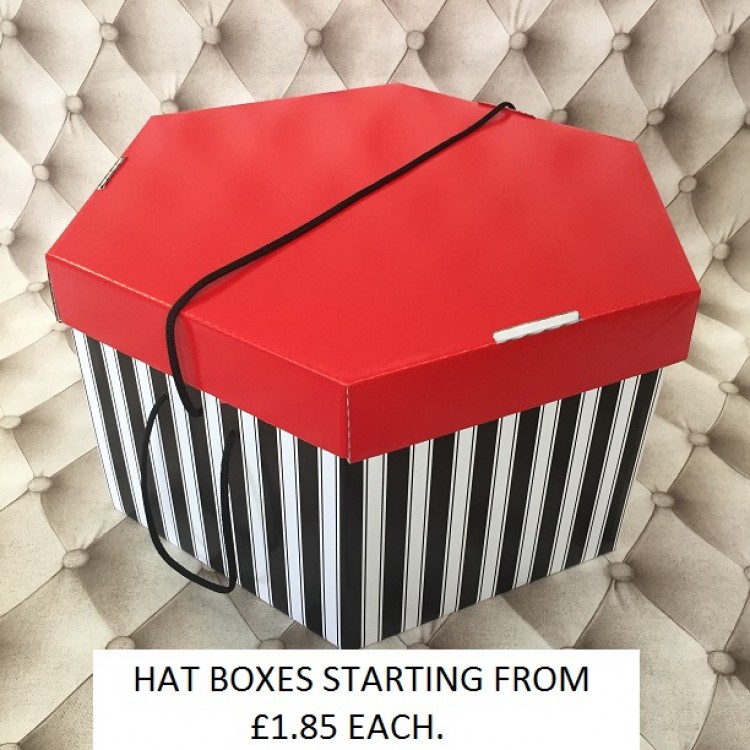 Hat box cardboard, Red