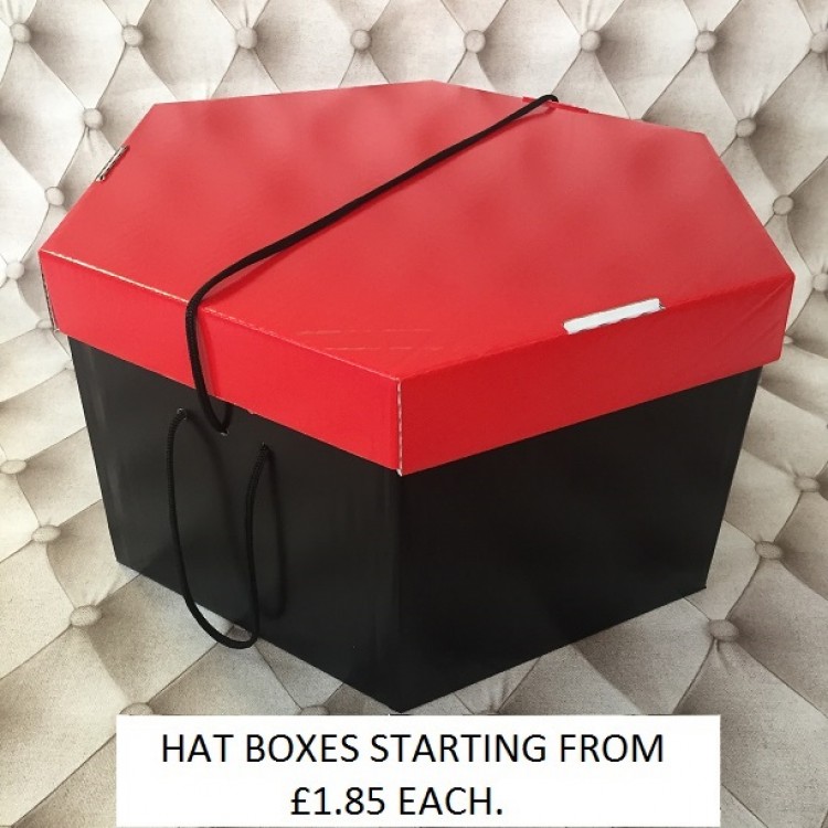 APAC PACKAGING Hat Boxes Rnd Black &Cream 3pk - Plain Gift Bags & Boxes  from Hakimpur Ltd. () UK